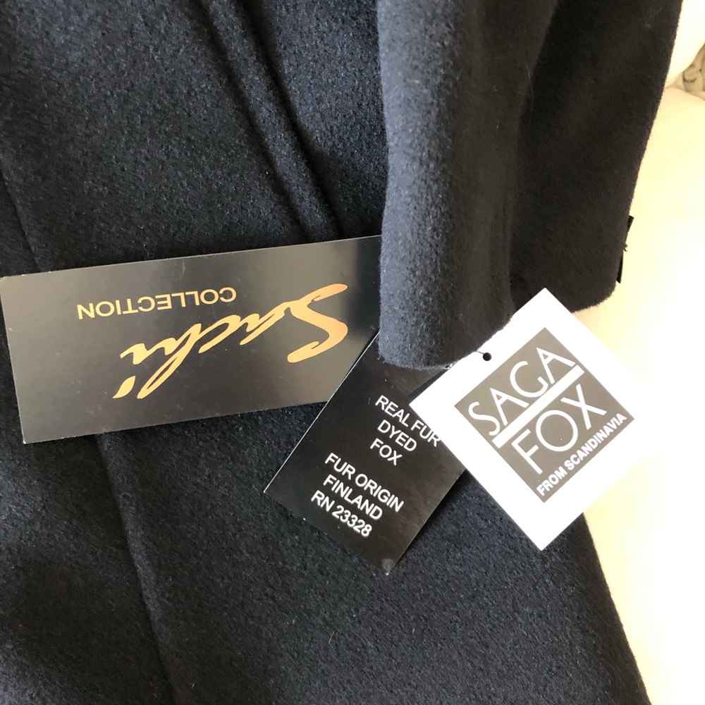 🌟HP! 🧚‍♀️NWT Fox Fur Cashmere Coat - Picture 7 of 7